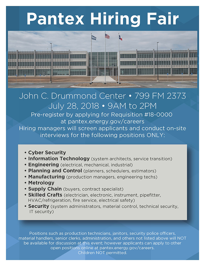 Pantex hiring event Pantex hiring event