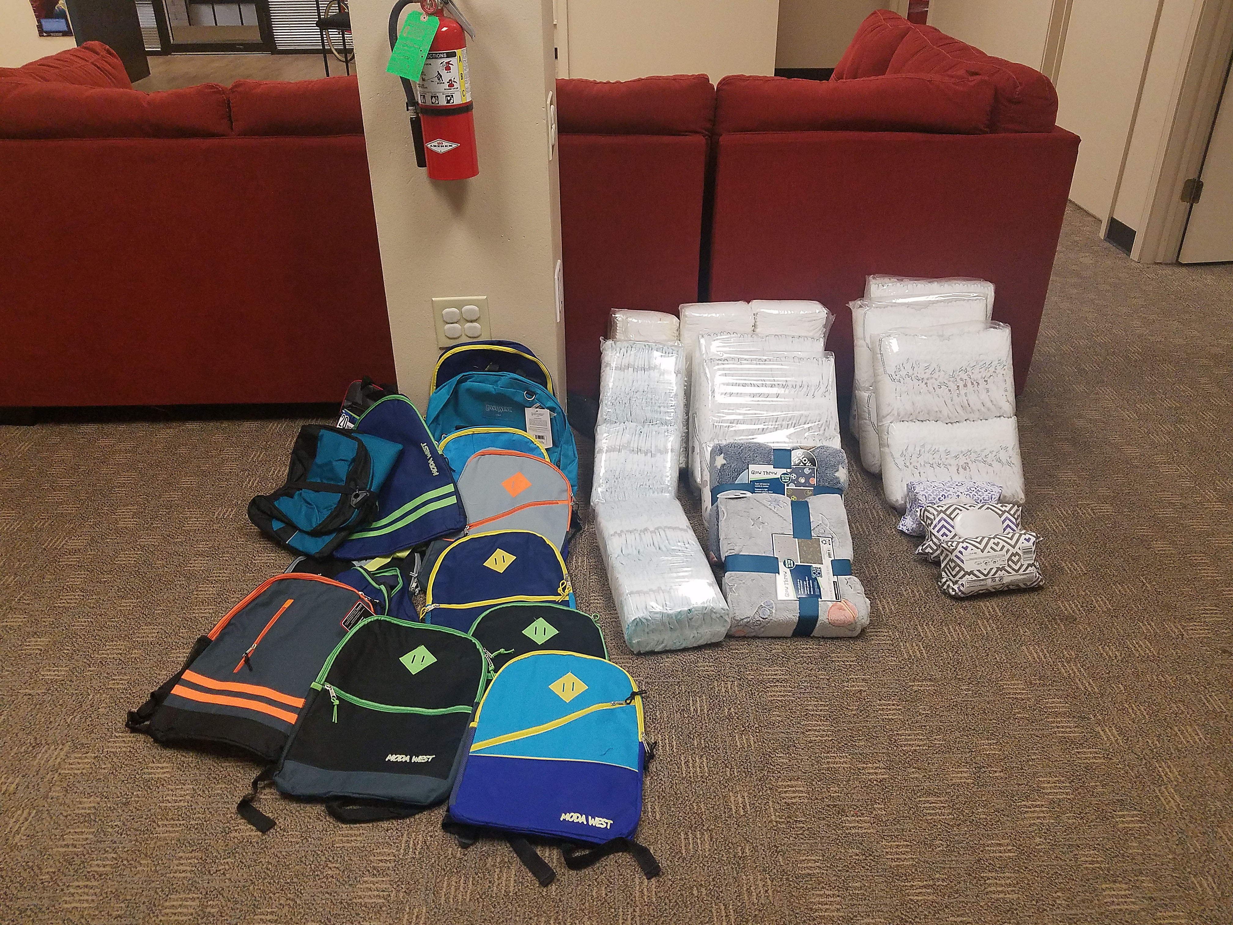 Amarillo Foster In Texas received a backpack and school supplies from the Pantex grant Amarillo Foster In Texas received a backpack and school supplies from the Pantex grant