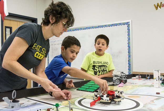 Lego Lady and students Lego Lady and students