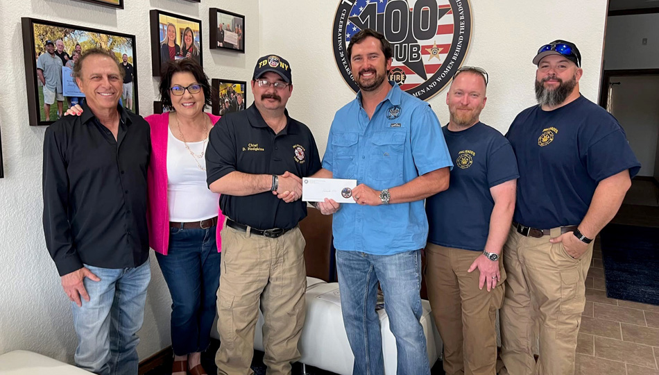 The 100 Club of the Texas Panhandle presents a check to the Palisades Fire Department The 100 Club of the Texas Panhandle presents a check to the Palisades Fire Department