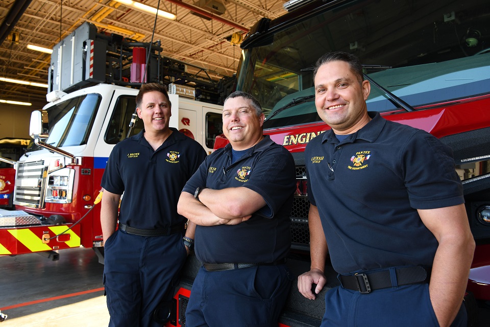 Pantex firefighters Josh Brown, Jeremy Baker and Kris Hickman Pantex firefighters Josh Brown, Jeremy Baker and Kris Hickman